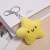 Yellow Plush Star Keychain Backpack Accessories Doll Pendant Heart Healing