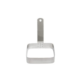 Thunder Group 4" x4" square egg rings, stainless steel, comes in each