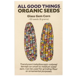 Glass Gem Corn Seeds (~50): Certified Organic, Non-GMO, Heirloom, Open Pollinated Seeds from The United States