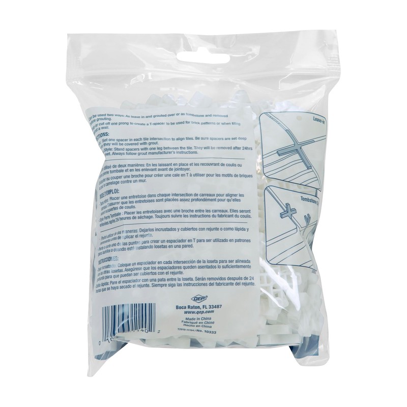 QEP 1/4" Leave-in Hard-Style Tile Spacers (200 Pack)