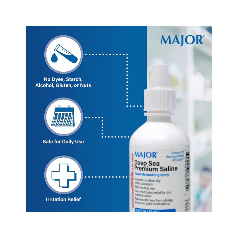 Major Deep Sea Premium Saline Nasal Moisturizing Spray 1.5 fl