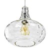 KOKAiZeeKi 1-Light Large Pendant Light Vintage Farmhouse Smoke Gray Glass