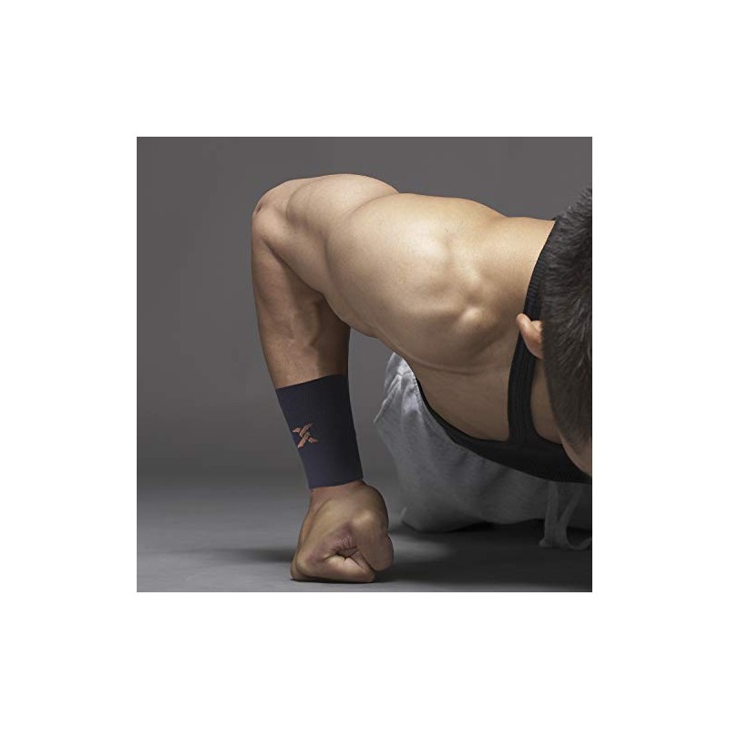 Thx4COPPER 1 Pair Compression Wrist Bandages, Copper Infused Wrist Support