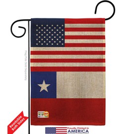 Chile US Friendship Burlap Burlap Garden Flag Set Mailbox Hanger Regional USA American Alliance World Country Particular Area Small Decorative Gift Yard House Banner Double-Sided Made In 13 X 18.5
