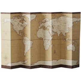 マルモ印刷 ジオグラフィア 世界地図 自立式 アンティーク M-AN