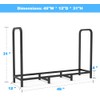 Tikimilor 4ft Firewood Rack Holder, Adjustable Heavy Duty Fire Log
