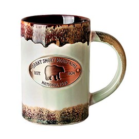 Americaware 15 oz Reactive Glaze Smoky Mountains Copper Medallion Mug