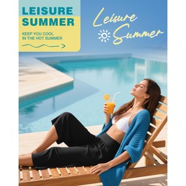 Neer 3 Pack Women Capri Pants, Cotton Wide Leg High Waist Crop Lounge Sweatpants Summer Yoga Casual Workout Pants with Pocket(Black, Olive Green, Mocha,Large)