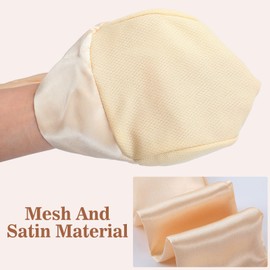 Silicherry 4 Pcs Satin Head Wraps for Women Black Hair Satin Mesh Head Wraps Cooling Helmet Liner Durag for Women Sleeping Spa Makeup