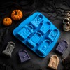 2PCS 3D Halloween Tombstone Coffin with Skulls Spider RIP Silicone