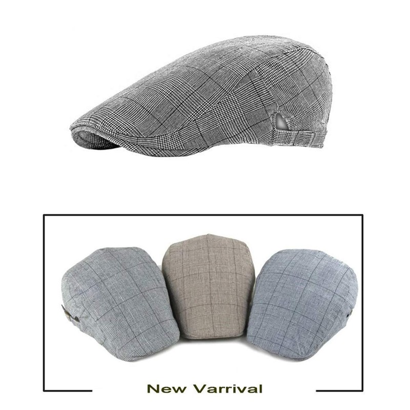 CHENNUO Men's Adjustable Summer Cap Hat Flat Cap Peaked Cap