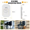 FJIAYIF White Outdoor Siding Light Mounting Block Kit with Built-in