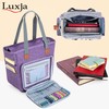 LUXJA Bible Bag with Multiple Pockets for Bible Study Items,