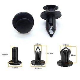 BRONSTARZ BRCR-CLIP-907 100Pcs 8mm (0.31 inch) Hole Plastic Rivets Car Clips Fastener Push Clips Retainer Fastener Mud Flaps Push Clips for Car Auto Fender