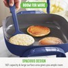 GreenLife 12" 5QT Square Electric Skillet, Glass Vented Lid, Ceramic