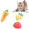 Jowxsx Strawberry Teeth Grinding Catnip Toys Funny Interactive Fruit Plush