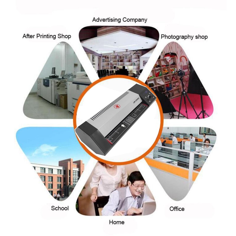 BEILOCKERY 110V 13" A3 Laminator Hot&Cold Laminating Machine, 4-Roller Laminator