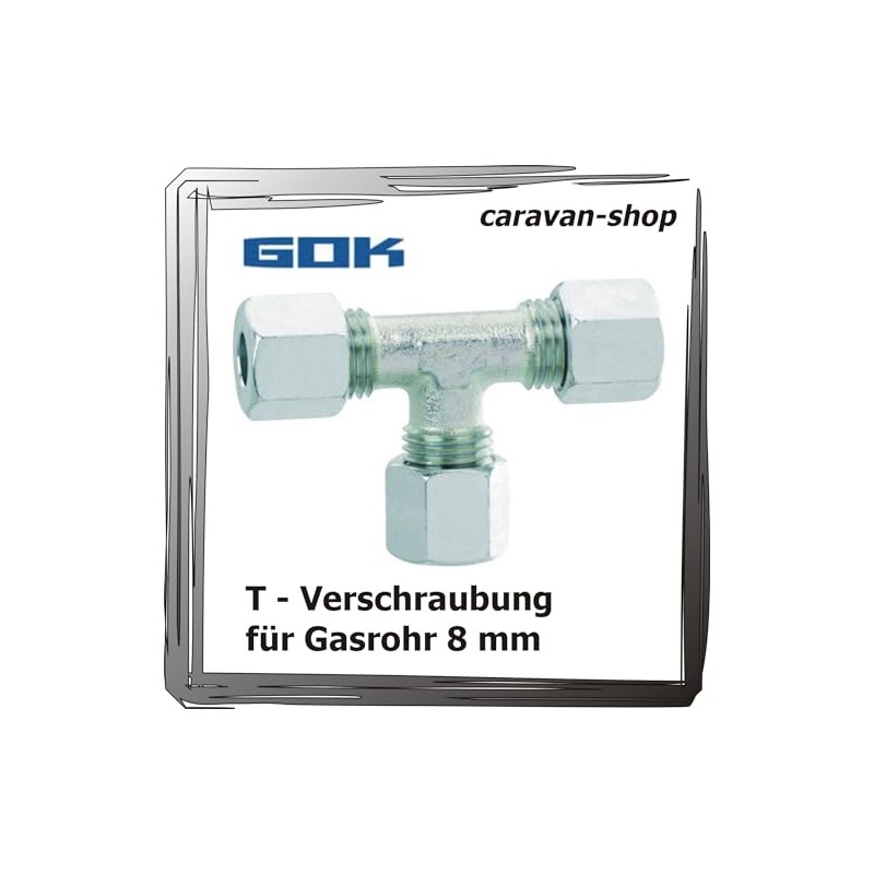 GOK Cutting Ring Fitting T - Piece for 8 mm