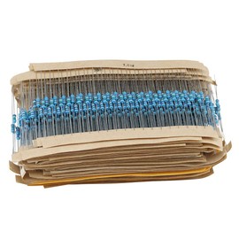 VKLSVAN 1280pcs Metal Film Resistors Resistor Set 1Ω~10MΩ 1/4W 64 Types 20pcs Each for DIY Arduino/Rasbperry pi