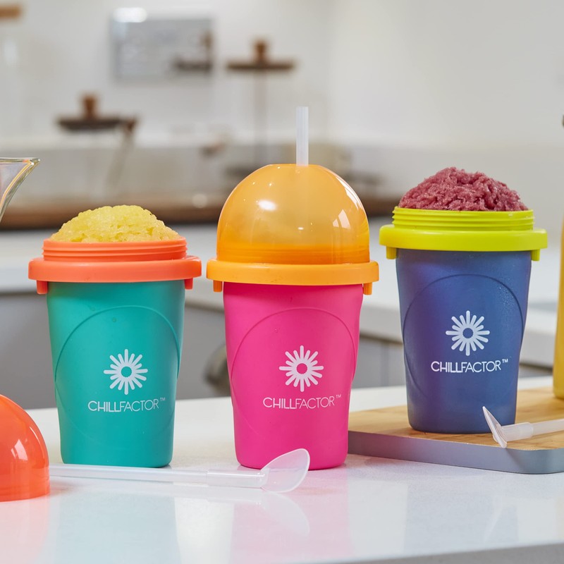 ChillFactor slushy maker Neon Pink - Reusable slushy maker cup,