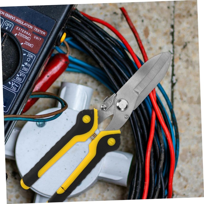 WOONEKY Tin Sheet Metal Shears Heavy Duty Steel Cutter with