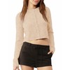 Urban CoCo Women's Crew Neck Cropped Cardigan Sweaters Long Sleeve