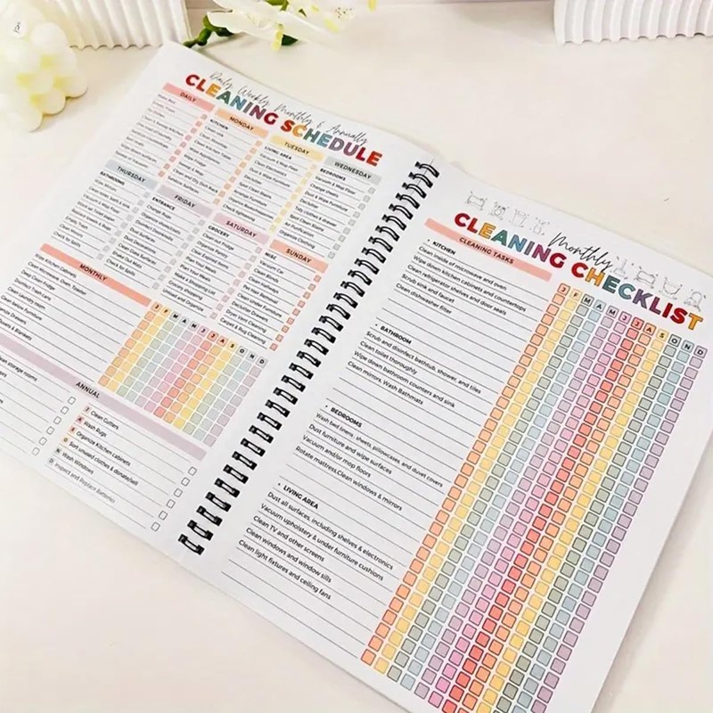 ADHD Cleaning Planner, Household Cleaning Schedule and Checklist Management, Daily