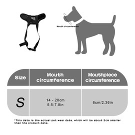 Dog Muzzle with Adjustable Straps, Jagowa Breathable Nylon Dog Muzzle Soft Mouth Guard Prevent from Barking, Biting and Chewing (Black, S)