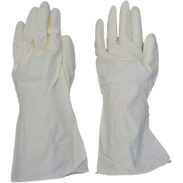Dunlop Home Products Nitrile Rubber Work Gloves, Thin, White, Large, Resistant to Oil and Chemicals, Durable, Fit Fingertips