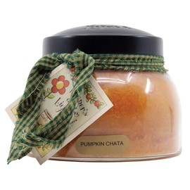 A Cheerful Giver - Pumpkin Chata Mama Scented Glass Jar Candle (22oz) with Lid & True to Life Fragrance Made in USA