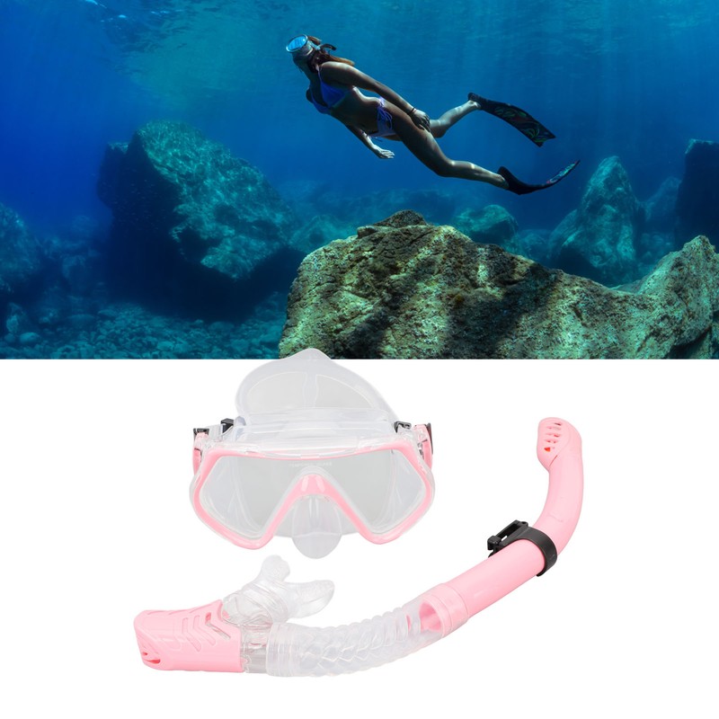 Diving Goggles Silicone Glass Plastic Ultra Clear Comfortable Adjustable Diving