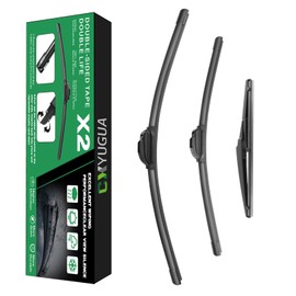 CXYUGUA Windshield Wiper Blades Replace for 2017-2022 Sportage/2019-2021 Santa Fe, Wiper Blades Replacement-26"/16"/11" (Set of 3) U/J HOOK,Double Sided Rubber Strips and Longer Life