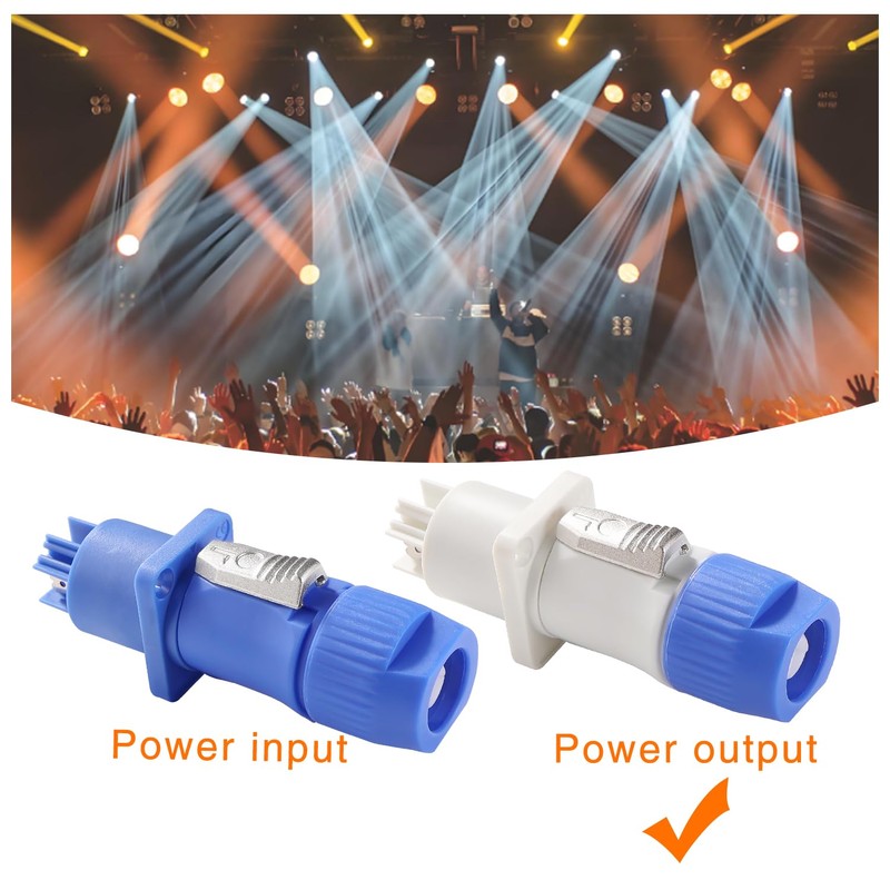 KUOQIY 2 Set 20A 250V AC 3-Pin Powercon Plug Output,