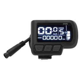 Electric LCD Display, EN06 6pin Underwater LCD Display with Bracket, Headlight Interface, 24V 36V 48V 60V, Cycling LCD Display Meter for 22.2mm Handlebar