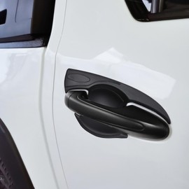 SUERAUTO4X4 for Toyota Hilux 2015-2025 N80 Revo Rocco Door Handle Bowl Insert Cover and Car Door Handle Cover Scratch Protector Trim with Smart Keyless Entry Holes, Matte Black Exterior Accessories