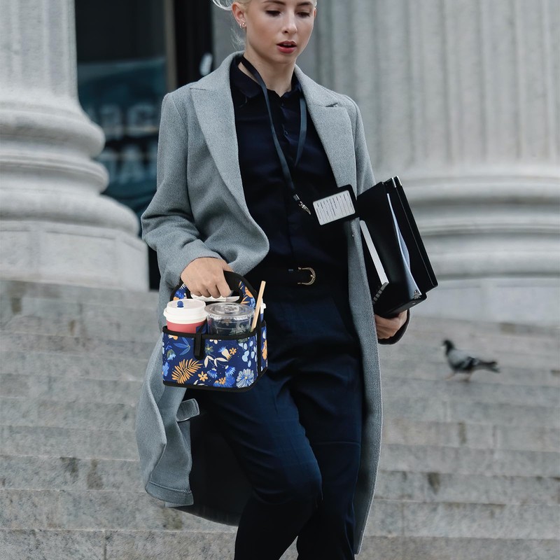 Beautyflier Reusable Insulated Coffee Cup Carrier, Portable Drink Holder with