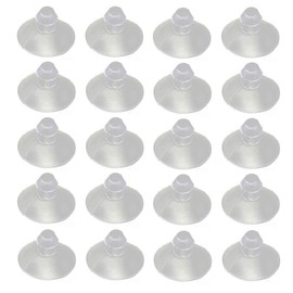 20 Pack 18mm/0.7" Mini Clear Suction Cups for Glass Table Tops - Anti Slip Bumpers Pads, Tiny Transparent Suction Cup for Desk, Furniture, Anti-Collision