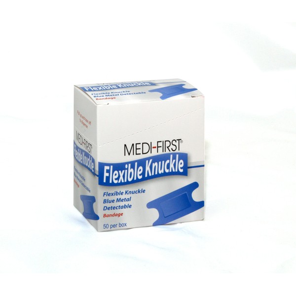 Medique Products 65250 Woven Knuckle Blue Metal Detectable Bandage, 50 Per Box