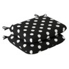Pillow Perfect Outdoor/Indoor Polka Dot Round Corner Seat Cushions, 18.5"
