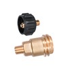 QCC1 Acme Nut Propane Gas Fitting Adapter, Brass Quick Connect
