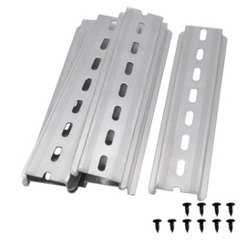 Taiss 5 Pcs DIN Rail Slotted Aluminum RoHS 35mm Wide, 7.5mm High, Long 150mm/ 6"