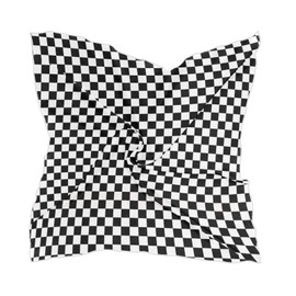 MUCEXQ Racing Checkered Flag Women's Fashion Silk Scarf,Square Satin Headscarf Novelty Neck Scarf Hair Wraps