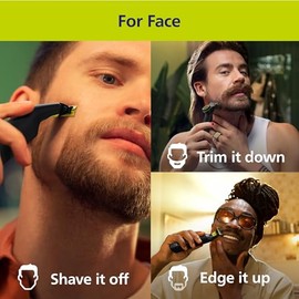 Philips Norelco Oneblade Pro 360 Rostro + Cuerpo, Afeitadora Eléctrica, Recortadora de Barba y Peluquero Corporal, con Tecnología de Cuchillas 360, Pe