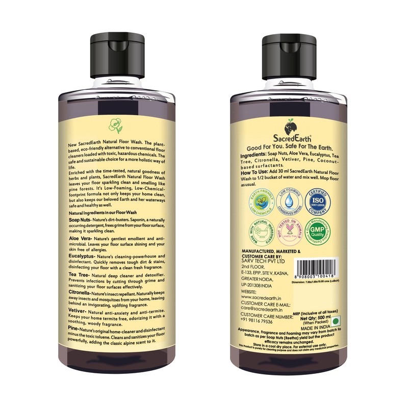 SacredEarth Natural Floor Wash Liquid, rich with Eucalyptus,Tea Tree, Citronella