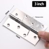 2Pcs Door Hinge,3 Inch Long Stainless Steel Self-Closing Corner Spring