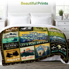 PIUFAM Hiking Gifts, Hiking Gifts for Women, Hiking Gifts for Men, for Hikers, Hiking Lovers Gifts, Hiking Gear for Women, Hiking Blanket for Hiker Outdoor RV Travel 50x60 in