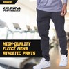 Ultra Performance 3 Pack Mens Open Bottom Sweatpants with Pockets,