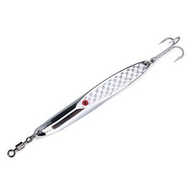 Fishing Lure Metal Fishing Lure Bait Metal Bass Hard Spoon Bait Jig Bait for Saltwater Freshwater Fishing (84 g Silver)