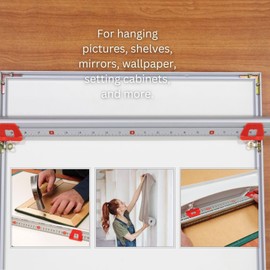 Kapro - 313 Measure Mate - Ultimate Home-Improvement Tool - with Level and Ruler - Features Sliding Markers and Knife Guide - Includes Nail Gripper and Drill Bit Gauge - 48 Inch