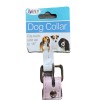 Diny Pink Faux Leather Adjustable Dog Collar M/L Up To